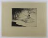 AUGUSTE BROUET Group of 4 etchings.